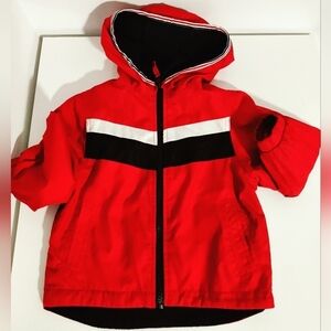 CARTER'S red rain jacket with fleece inner layer for toddler boys 2T